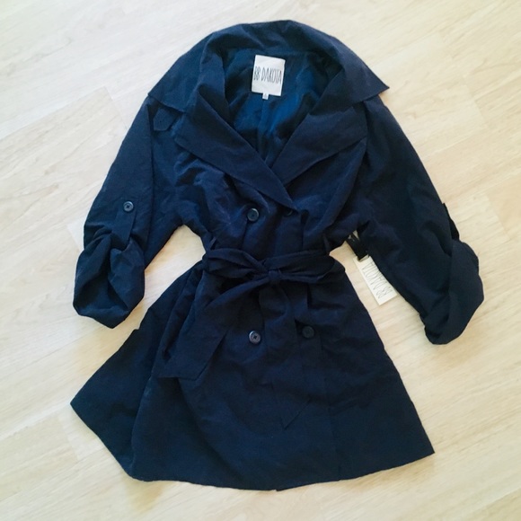 BB Dakota Jackets & Blazers - BB Dakota Midnight Blue Trench Coat